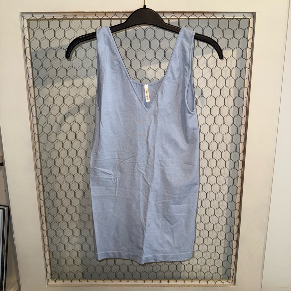 Skinny tees Light Blue Sleeveless Dress